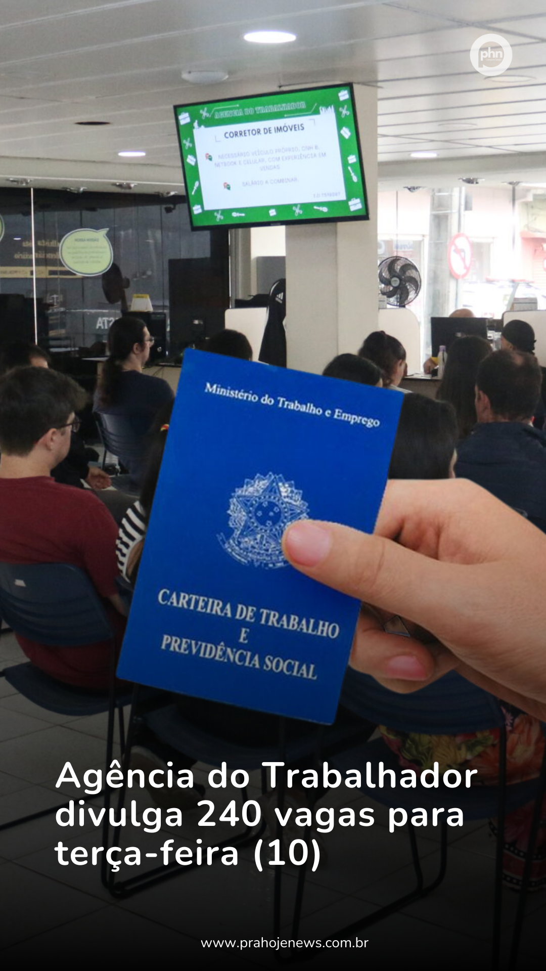 SINE Ponta Grossa oferece 240 vagas de emprego nesta terça-feira (10)