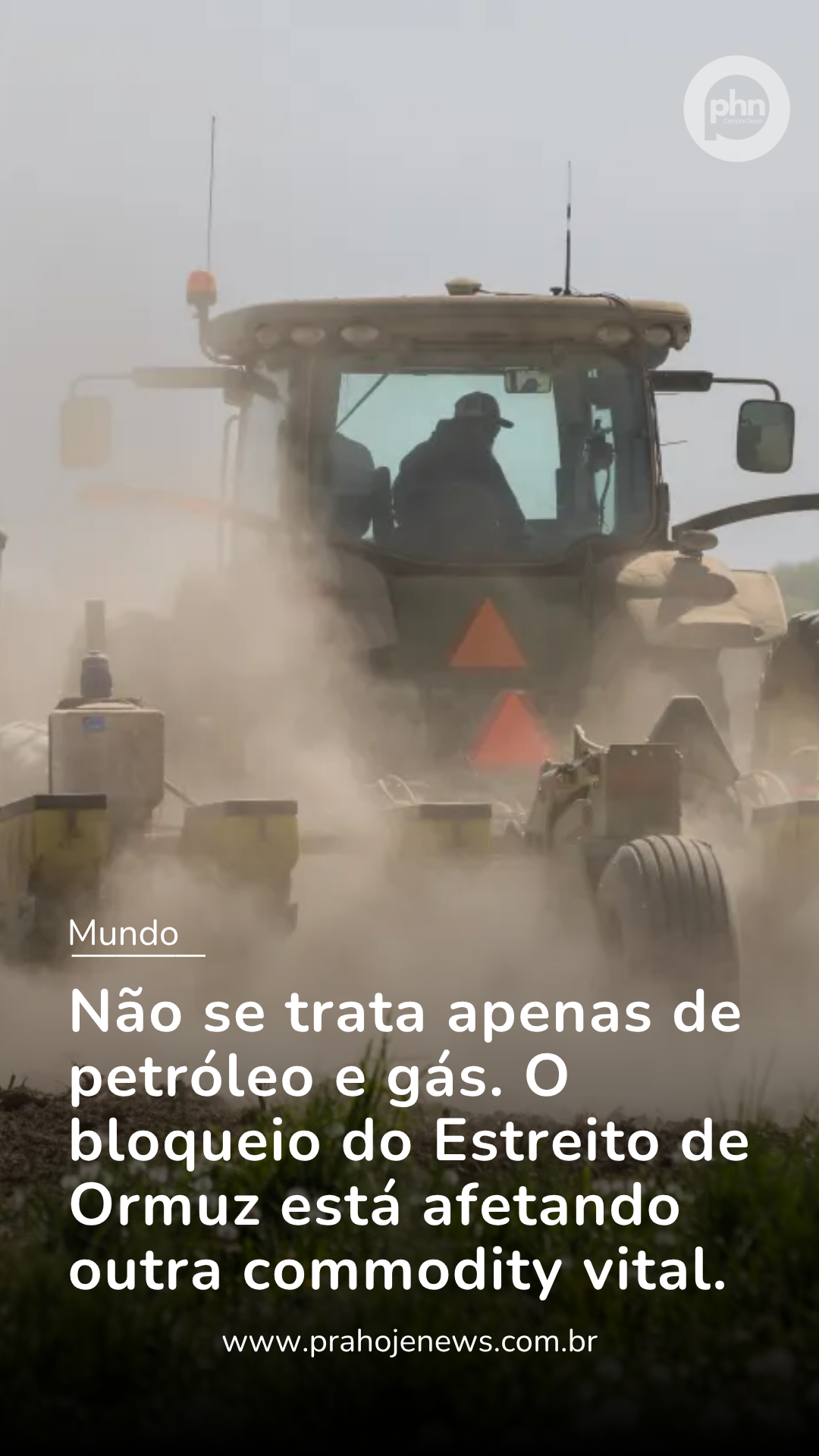 Não se trata apenas de petróleo e gás. O bloqueio do Estreito de Ormuz está afetando outra commodity vital.