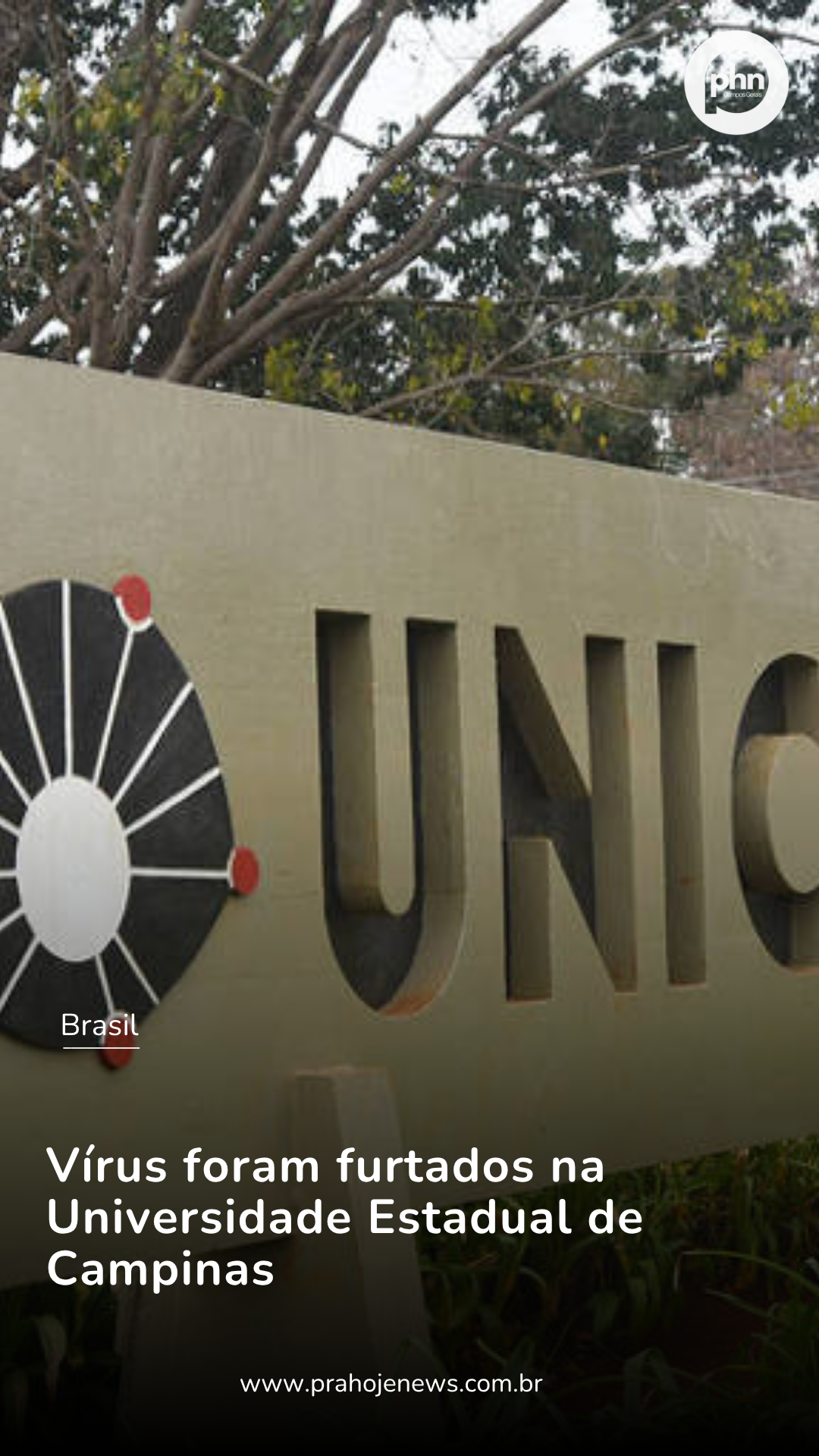 Vírus foram furtados na Universidade Estadual de Campinas